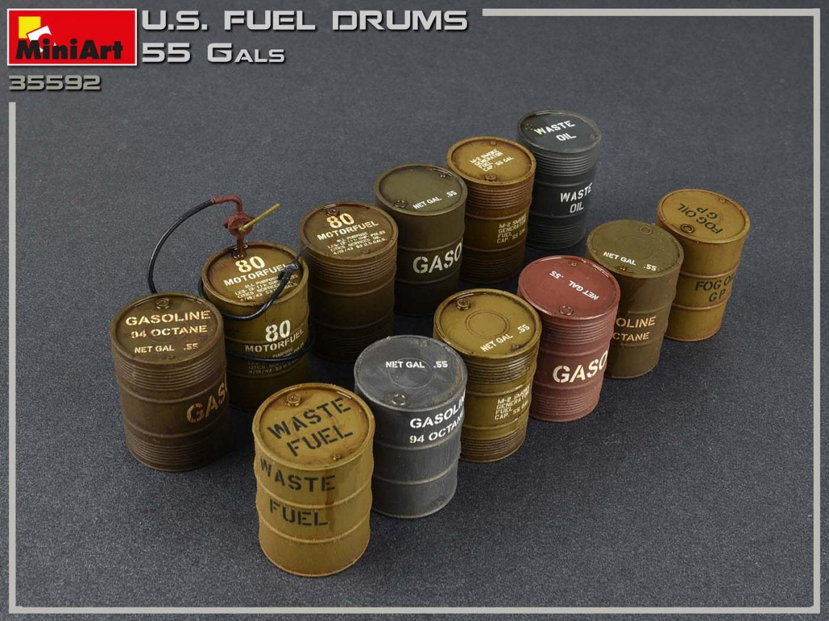 MiniArt 35592 US FUEL DRUMS 55 GALS. 1/35 – immagine 3