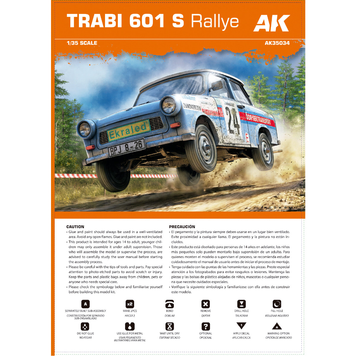 AK-Interactive 35034-A Trabi 601 Rallye with Rallye Driver Figure 1/35 – zdjęcie 6