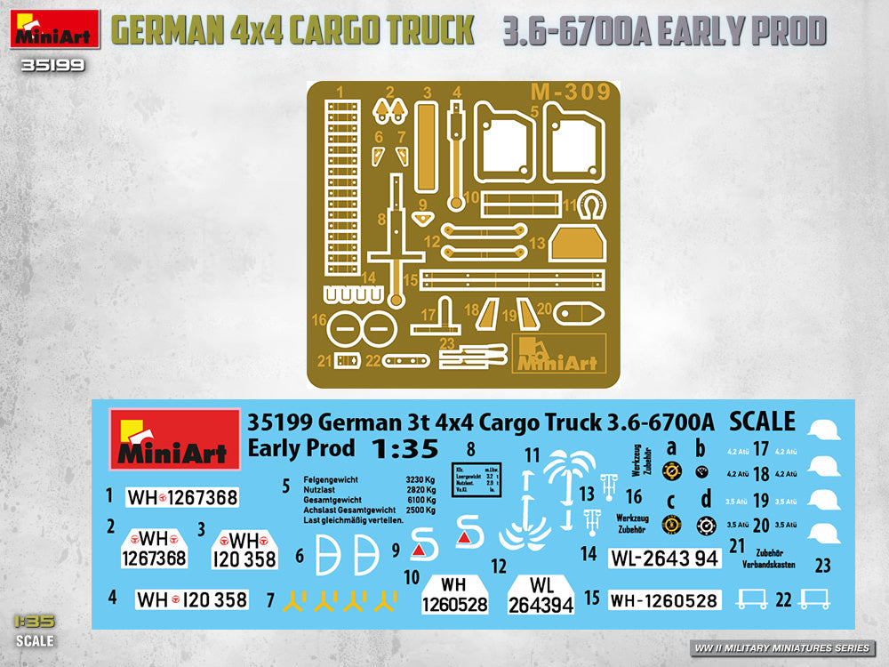 MiniArt 35199 German 3t 4x4 Cargo Truck 3.6-6700A 1/35 – image 5