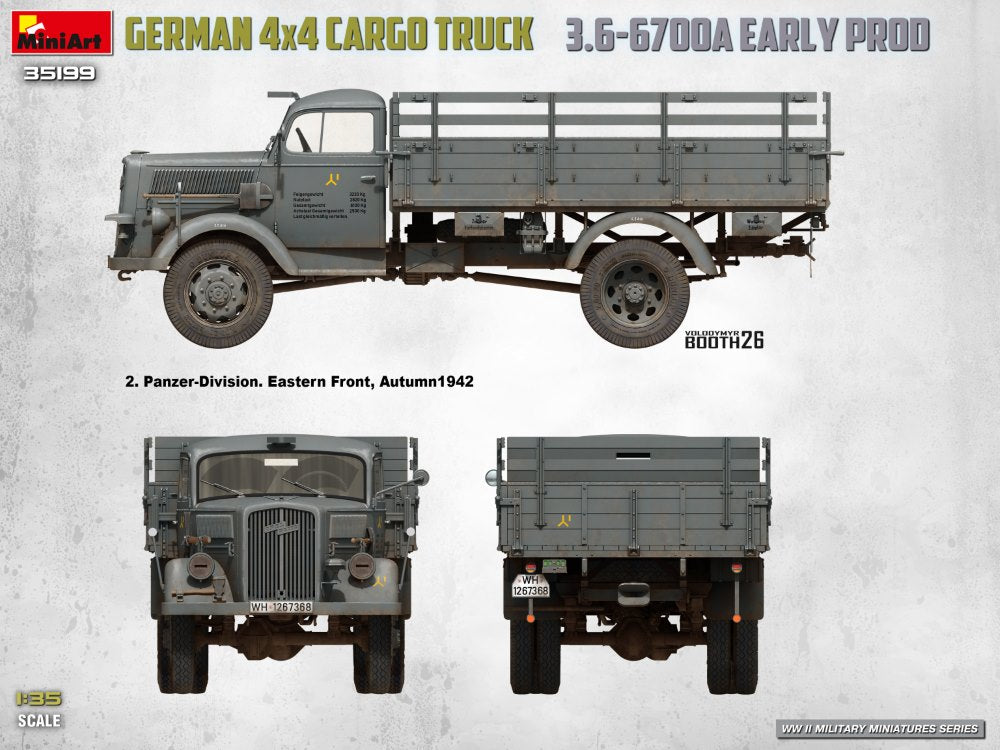 MiniArt 35199 German 3t 4x4 Cargo Truck 3.6-6700A 1/35 – image 6