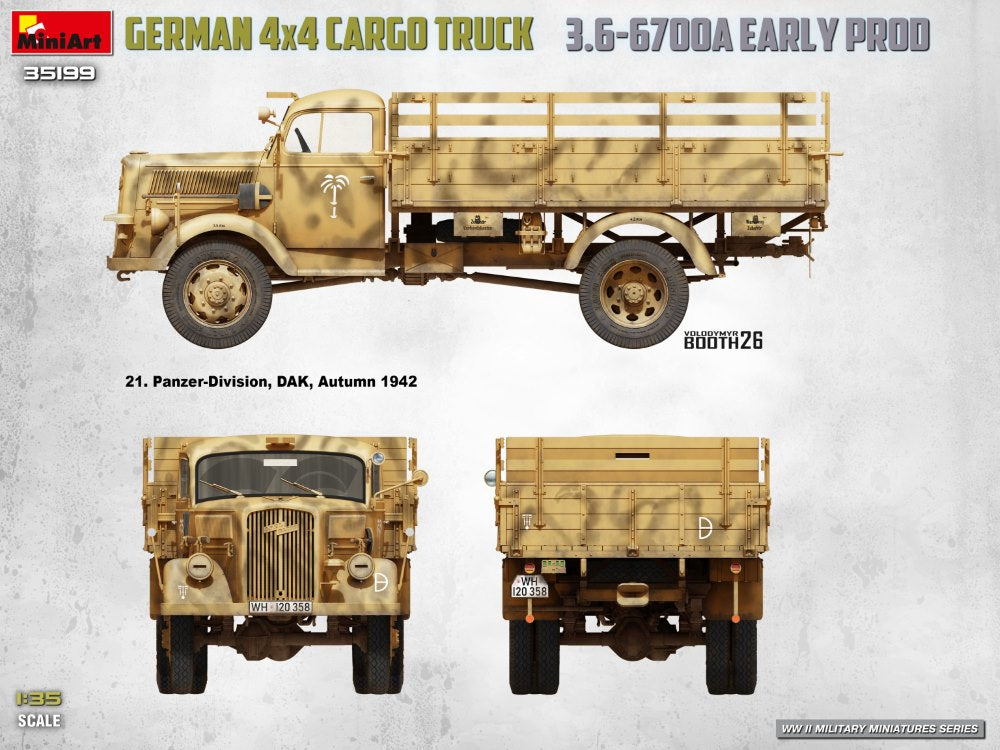 MiniArt 35199 German 3t 4x4 Cargo Truck 3.6-6700A 1/35 – image 7