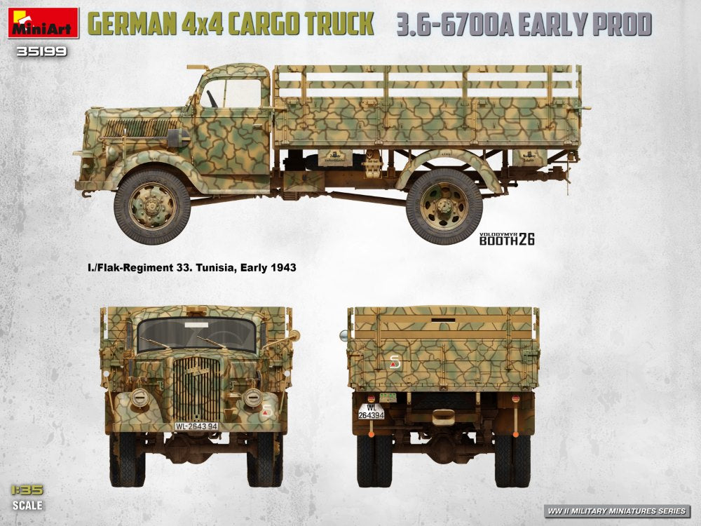MiniArt 35199 German 3t 4x4 Cargo Truck 3.6-6700A 1/35 – image 8