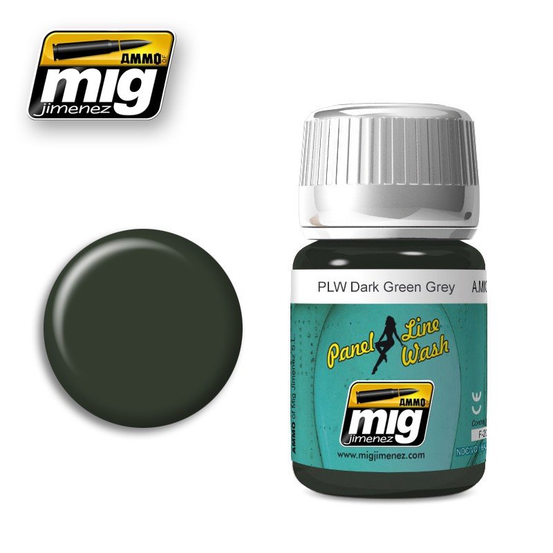 AMMO of Mig Jimenez 1608 PLW DARK GREEN GRAY 35ml
