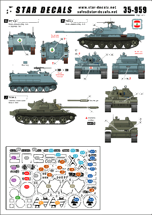 Star Decals 35-959 Lebanese Tanks &amp;amp; AFVs 1 1/35 – obrázek 2