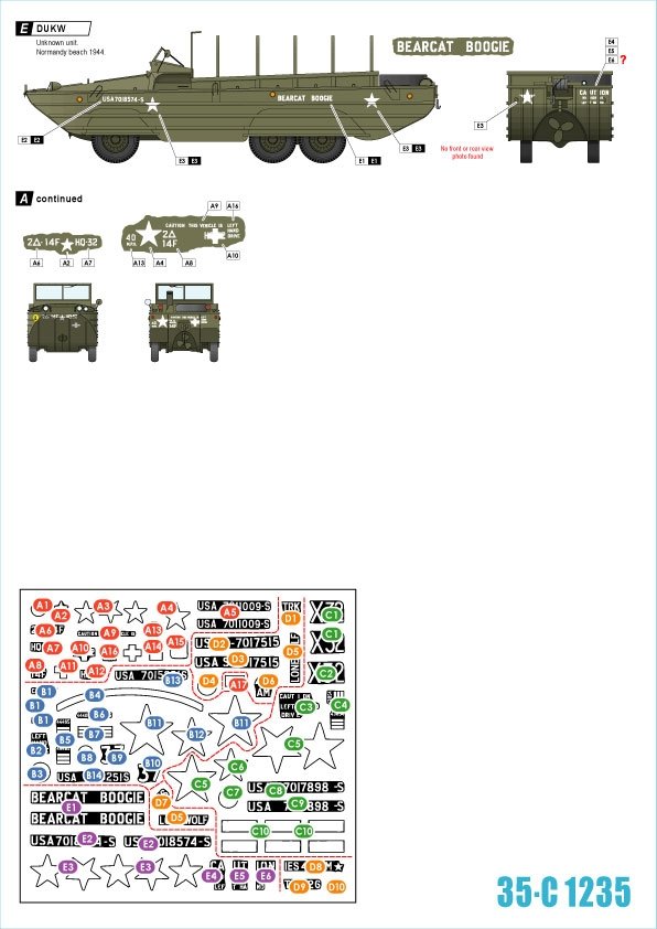 Star Decals 35-C1235 US Amphibians 1/35 – obrázek 2