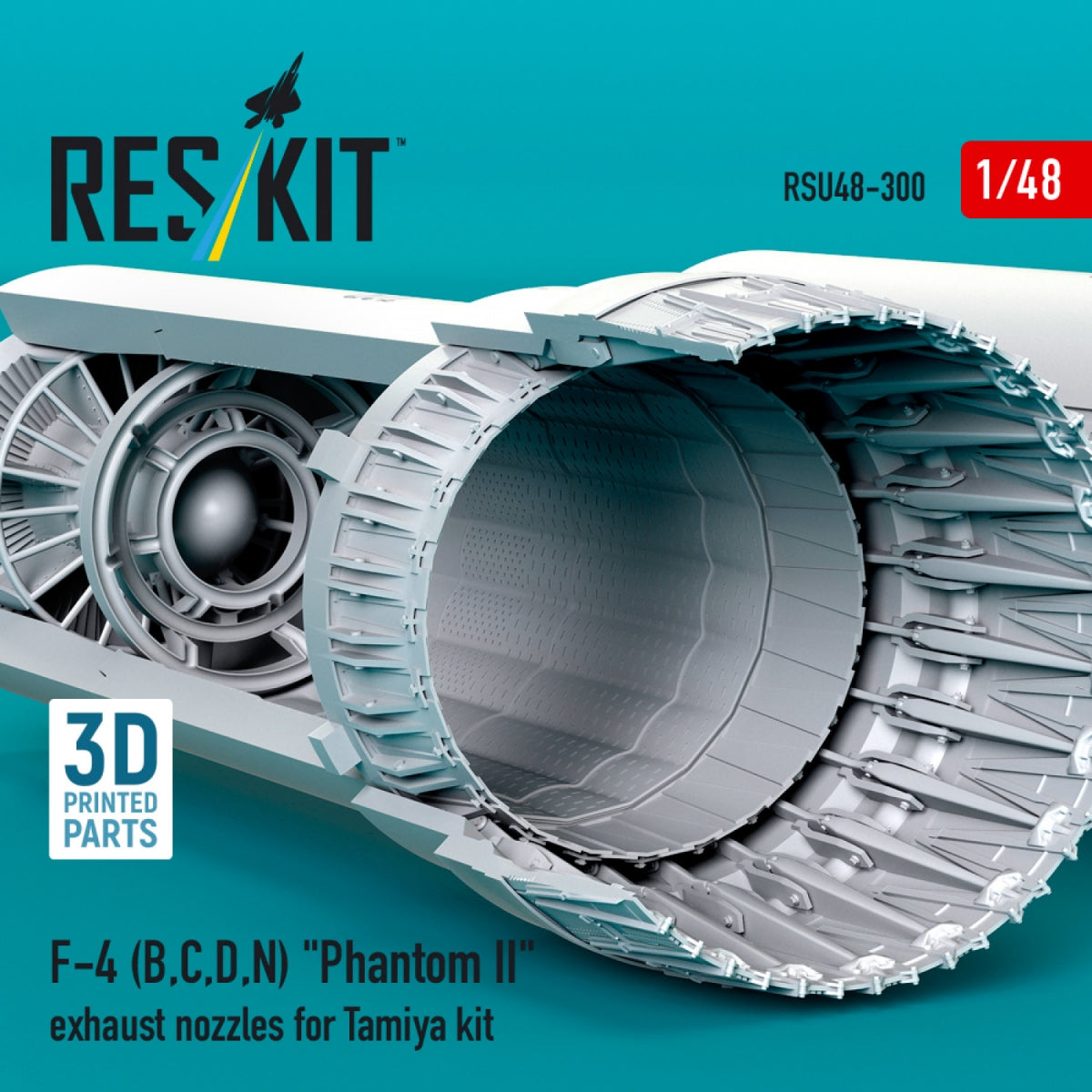 RESKIT RSU48-0300 F-4 (B, C, D, N) &amp;quot;Phantom II&amp;quot; exhaust nozzles for Tamiya kit (3D printed) 1/48 – image 2