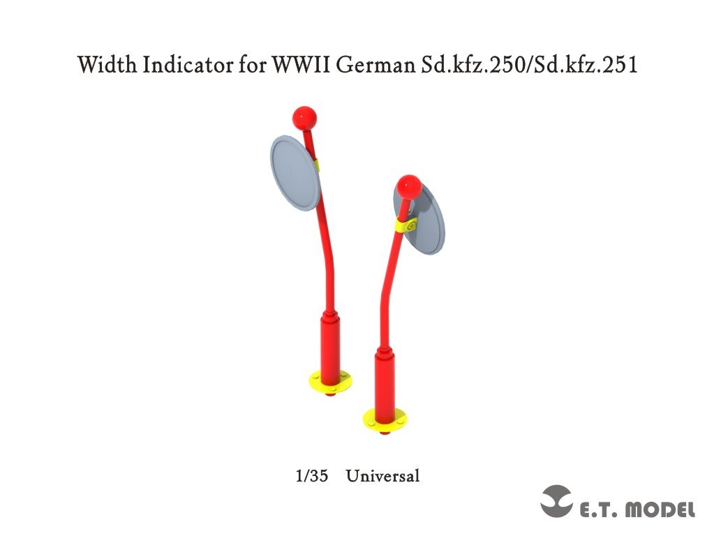 ET Model P35-321 Width Indicator for WWII German Sd.kfz.250/Sd.kfz.251 (3D Print) 1/35
