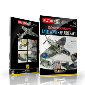 AMMO by Mig Jimenez 6536 SOLUTION BOOK 34 - BLACK EDITION - How to Paint Late WWII RAF Aircraft (Multilingual)