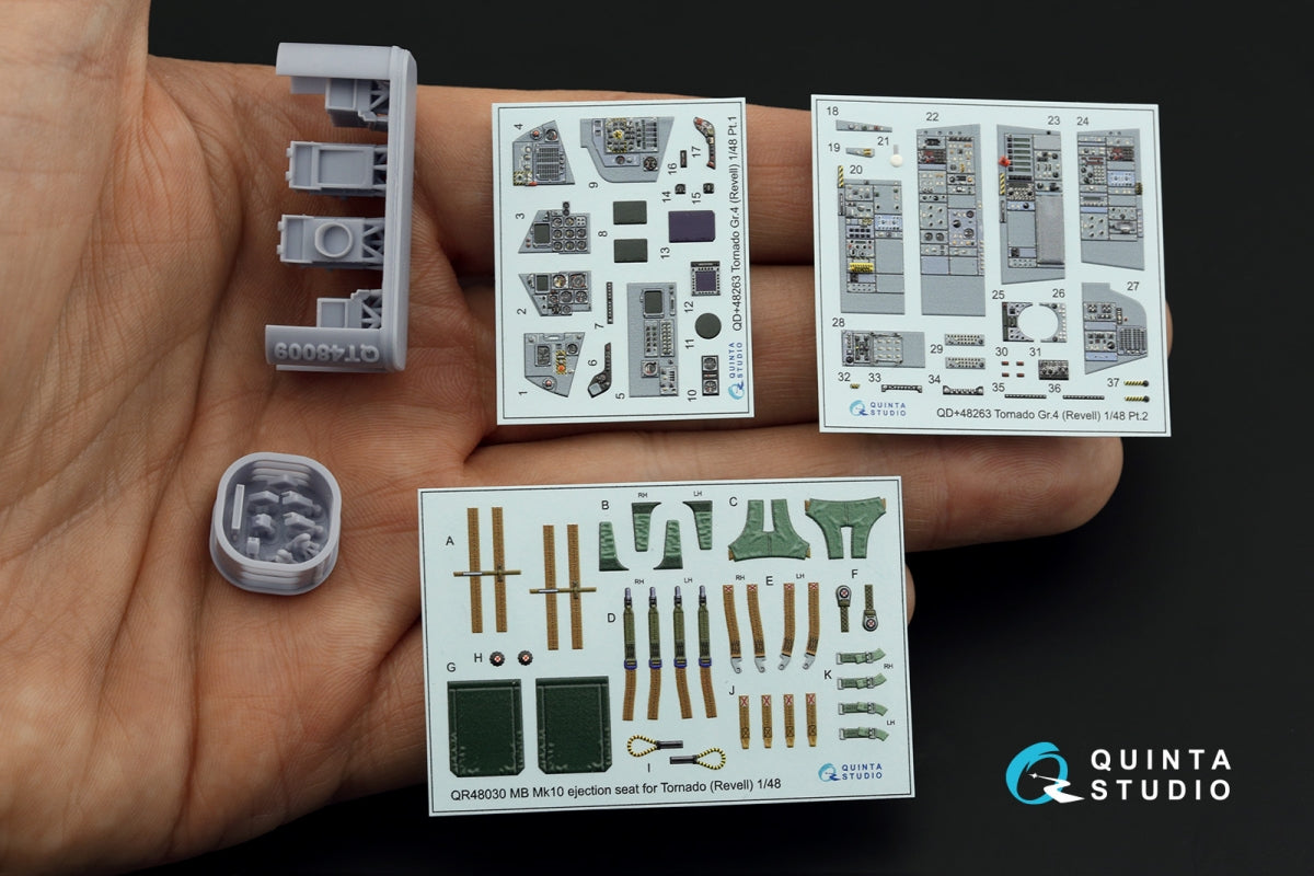 Quinta Studio QD+48263 Tornado GR.4 3D-Printed &amp;amp; colored Interior on decal paper (Revell) (with 3D-printed resin parts) 1/48 – Bild 7