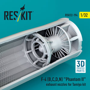 RESKIT RSU32-0194 F-4 (B, C, D, N) &amp;quot;Phantom II&amp;quot; exhaust nozzles for Tamiya kit (3d Printed) 1/32 – image 3