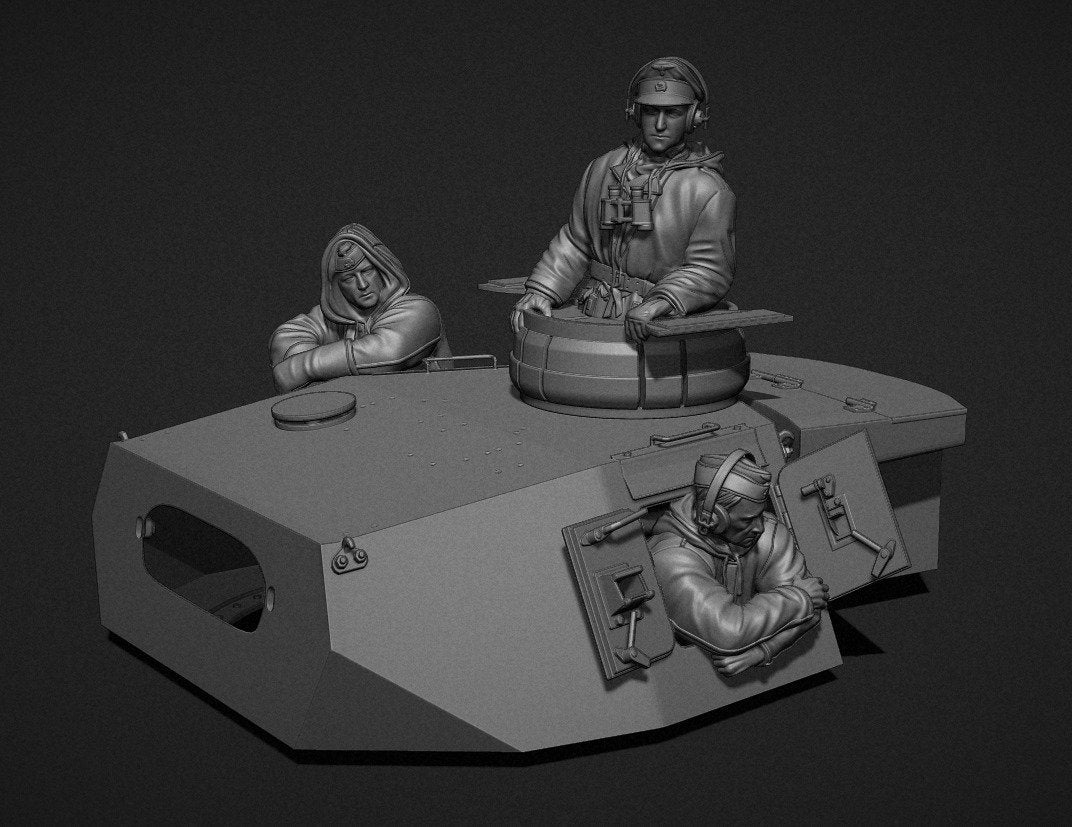 Panzer Art FI35-100 German Winter turret crew (PzIII &amp;amp; PzIV tanks) 1/35 – Bild 2