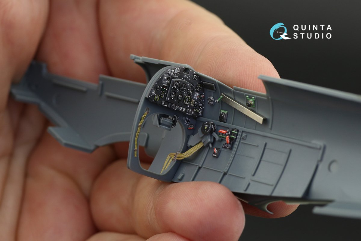 Quinta Studio QD48121 Spitfire Mk.XVI 3D-Printed &amp;amp; colored Interior on decal paper (Eduard) 1/48 – image 7