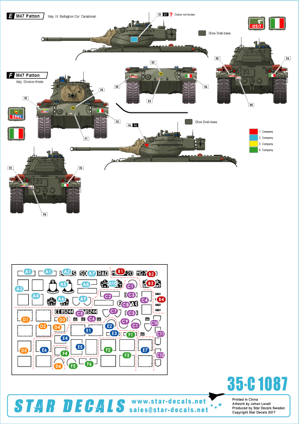 Star Decals 35-C1087 M47 Patton 3 1/35 – obrázek 2