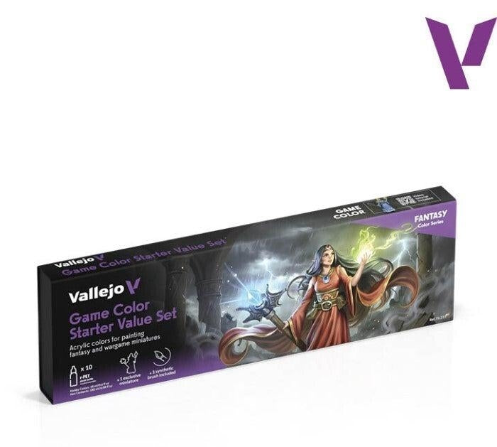 Vallejo 72215 Game Color Starter Value Set (10 x 18 ml + Brush + Mini)