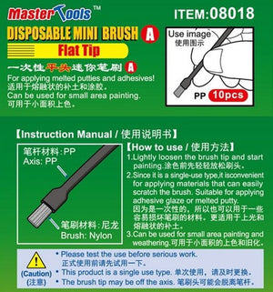 Trumpeter 08018 Disposable Mini Flat Brush 10 pcs – image 2