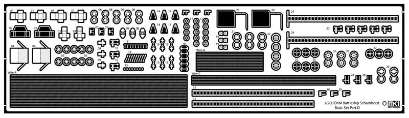MK1 Design MD-20025 DKM Battleship SCHARNHORST VALUE PACK for Trumpeter 1/200 – Bild 17