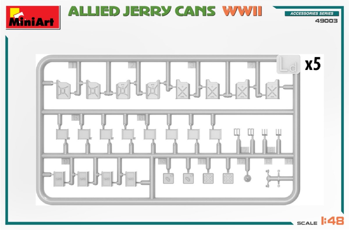 MiniArt 49003 ALLIED JERRY CANS WW2 1/48 – obrázek 4