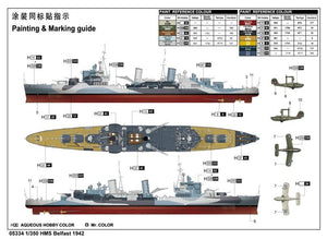 Trumpeter 05334 HMS Belfast 1942 1/350 – obrázek 2