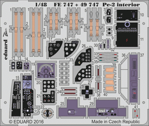 Eduard 49747 Pe-2 intérieur ZVEZDA 1/48