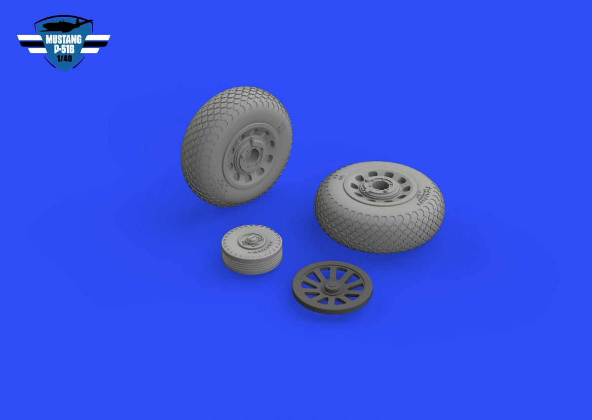 Eduard 648988 P-51B / C wheels cross tread EDUARD 1/48 – image 3