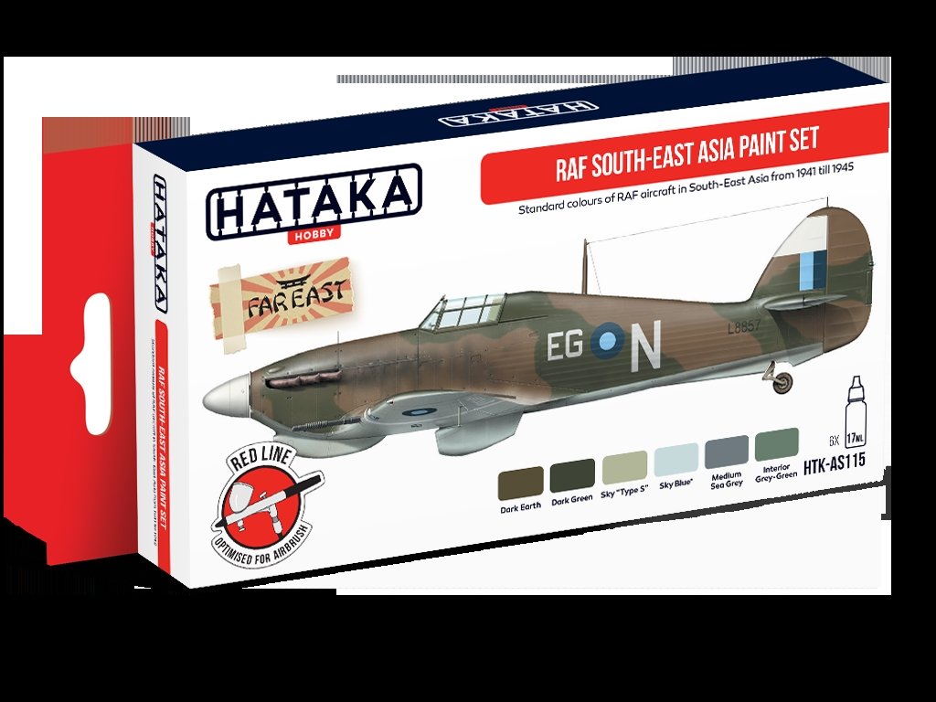 Hataka AS115 RAF South-East Asia paint set 6x17 ml – zdjęcie 2