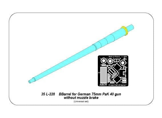 Aber 35L-328 Barrel for German 75mm PaK 40 gun without muzzle brake 1/35 – image 7