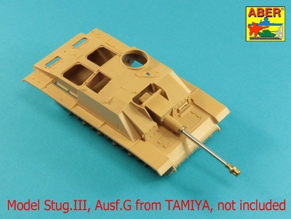Aber 35L-058N StuK.40 L/48 7.5cm barrel with muzzle brake for German StuG.III Ausf.G early version (Trumpeter) 1/35 – Bild 3