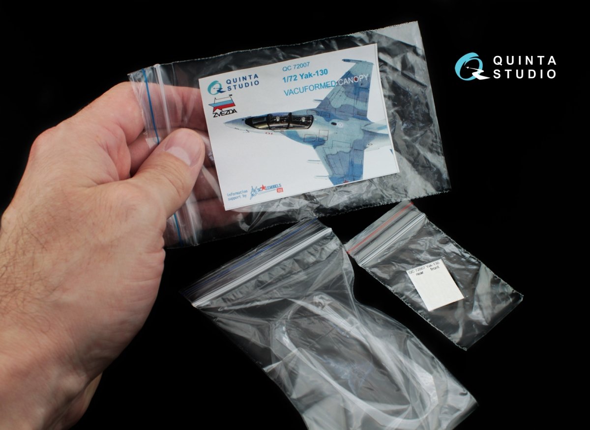 Quinta Studio QC72007 Yak-130 vacuformed clear canopy with det.cord (for Zvezda kit) 1/72 – imagen 8
