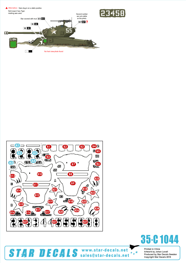 Star Decals 35-C1044 Korean War M4A3E8 Sherman 1/35 – Bild 2