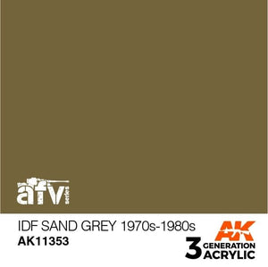 AK Interactive AK11353 IDF Sand Gray 1970s-1980s 17ml