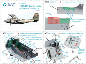 Quinta Studio QD48237 B-26K 3D-Printed &amp;amp; colored Interior on decal paper (ICM) 1/48 – Bild 11