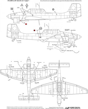 HobbyDecal ST32009V1 Ju-87 Stencils ver 1 1/32 – image 2