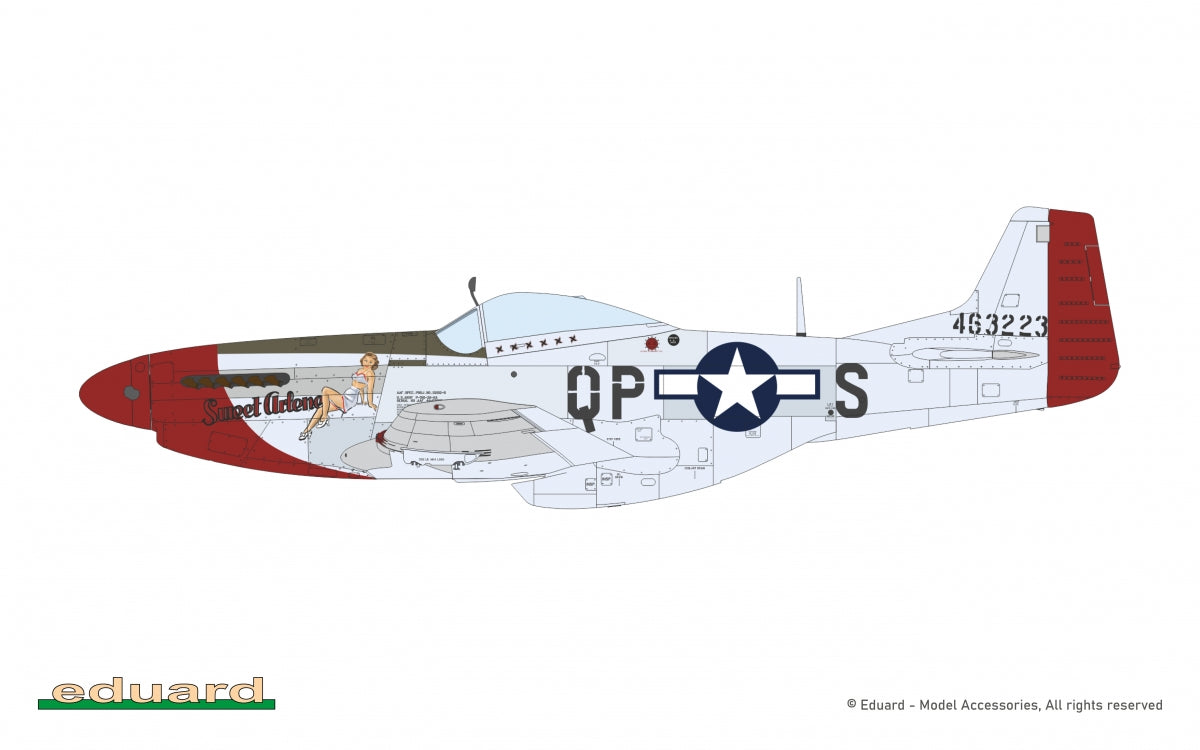 Eduard 11196 North American P-51 D Mustang - Mighty Eight (4th FG, 355th FG, 361st FG and 479th FG Decals) 1/48