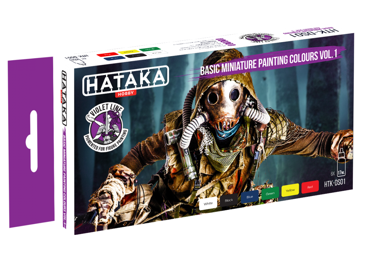 Hataka HTK-DS01 Basic Miniature Painting Colors vol. 1 6x17 ml