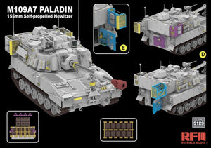 Rye Field Model 5129 M109A7 PALADIN 155 mm Self-Propelled Howitzer w/ Workable Tracks 1/35 – zdjęcie 4
