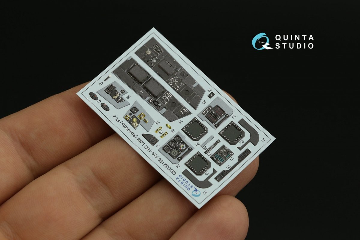 Quinta Studio QDS-32156 F/A-18D late 3D-Printed &amp;amp; colored Interior on decal paper (Academy) (Small version) 1/32 – imagen 11