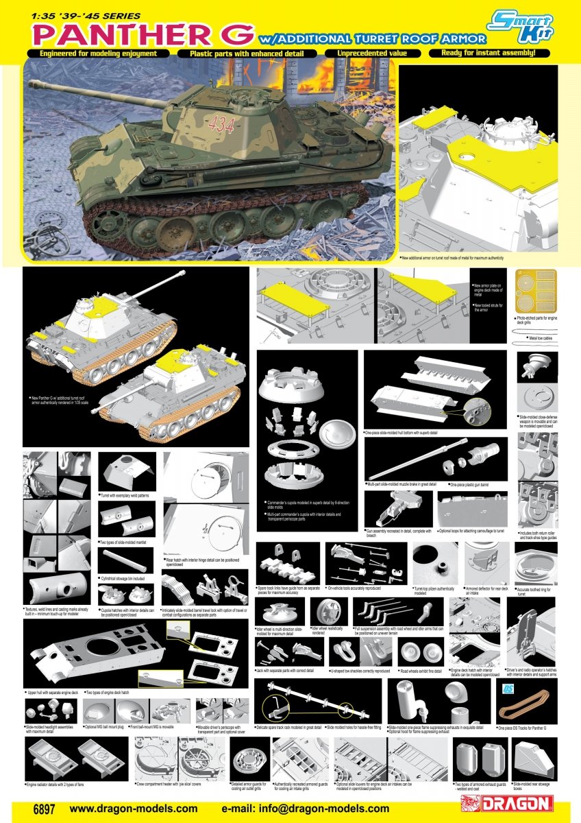 Dragon 6897 Panther Ausf.G Late Production w/Add-on Anti-Aircraft Armor 1/35