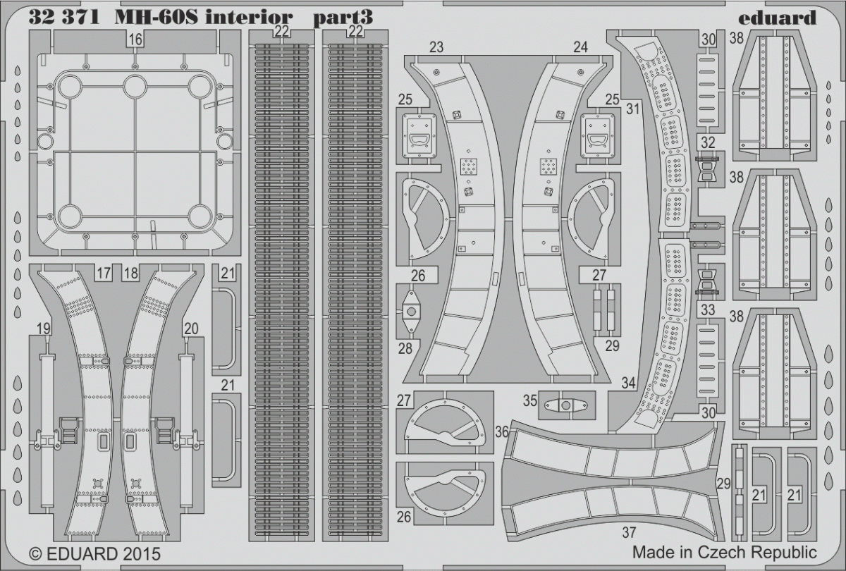 Eduard 32371 MH-60S interior 1/35 ACADEMY – Bild 3