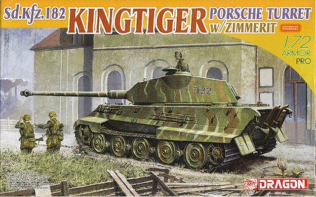 Dragon 7254 KingTiger Tourelle Porsche avec Zimmerit (1/72)
