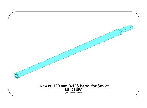 Aber 35L-219 100 mm D-10S barrel for SU-101 1/35 – Bild 3