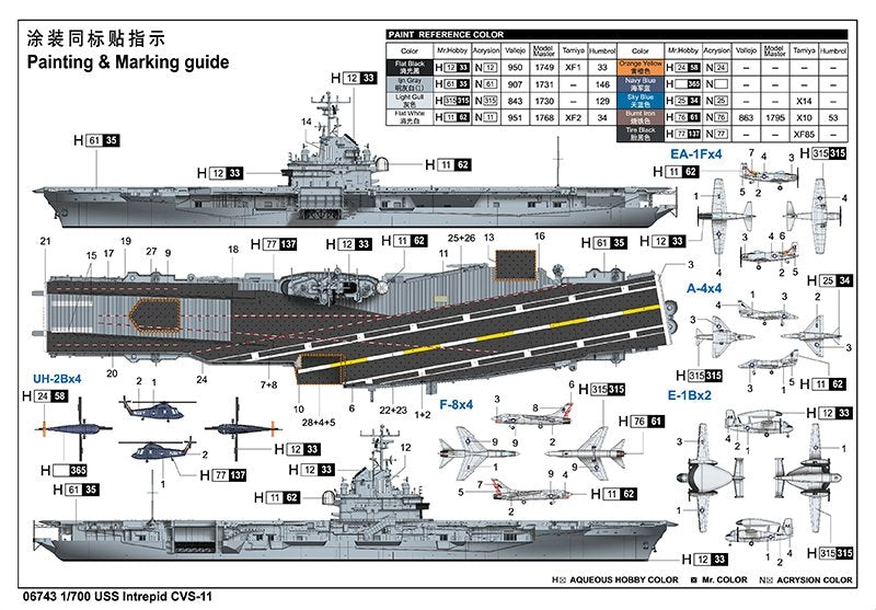 Trumpeter 06743 USS Intrepid CVS-11 1/700 – image 6