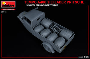 MiniArt 38045 TEMPO A400 TIEFLADER PRITSCHE 3-WHEEL BEER DELIVERY TRUCK 1/35 – image 17