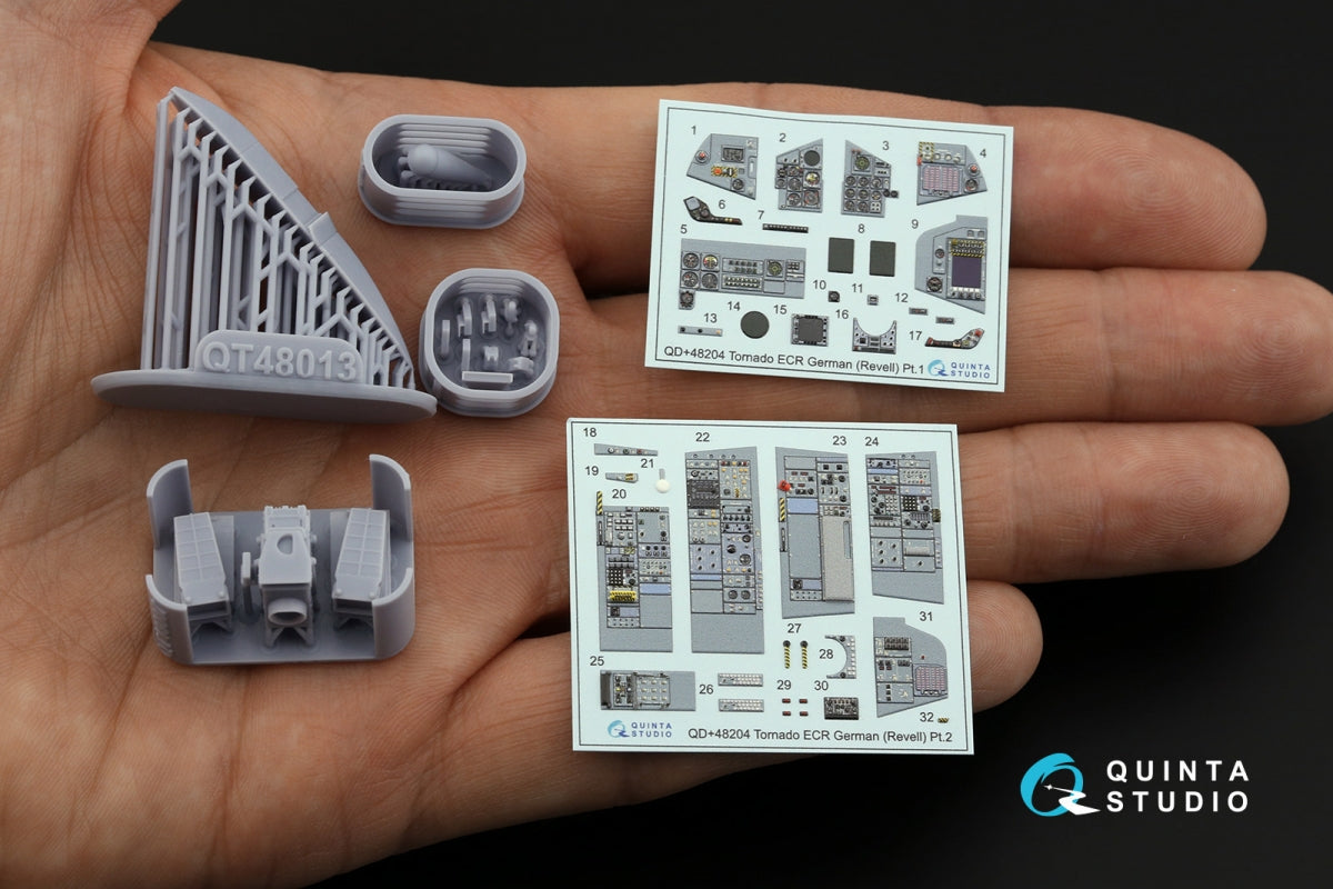 Quinta Studio QDS+48204 Tornado ECR German 3D-Printed &amp;amp; colored Interior on decal paper (Revell) (small version) (with 3D-printed resin parts) 1/48 – image 4