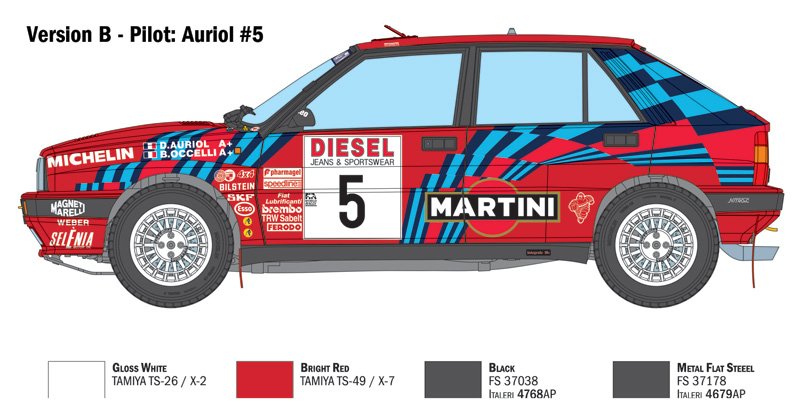 Italeri 4712 Lancia Delta HF Intégrale Sanremo 1989 1/12 – image 9