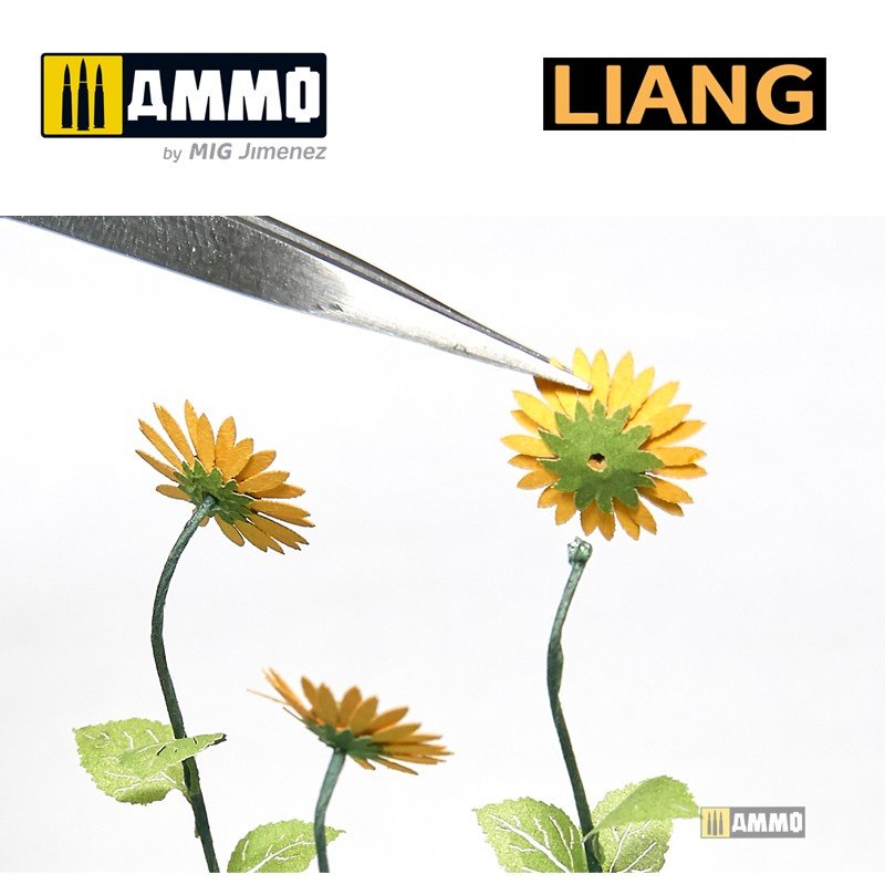 Liang 0101 Paper Sunflowers for Dioramas (laser+ 3D print parts) – Bild 4