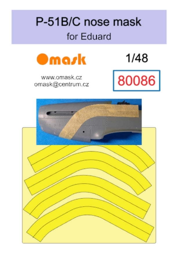 Omask 80086 P-51 B/C nose mask (for Eduard) 1/48