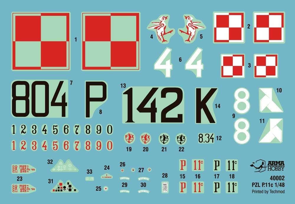 Arma Hobby 40002 PZL P.11c Model Kit 1/48 – zdjęcie 2