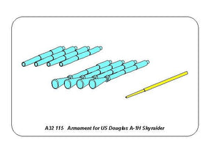 Aber A32115 Weapons set for the American Douglas A-1H Skyraider 1/32 – image 2