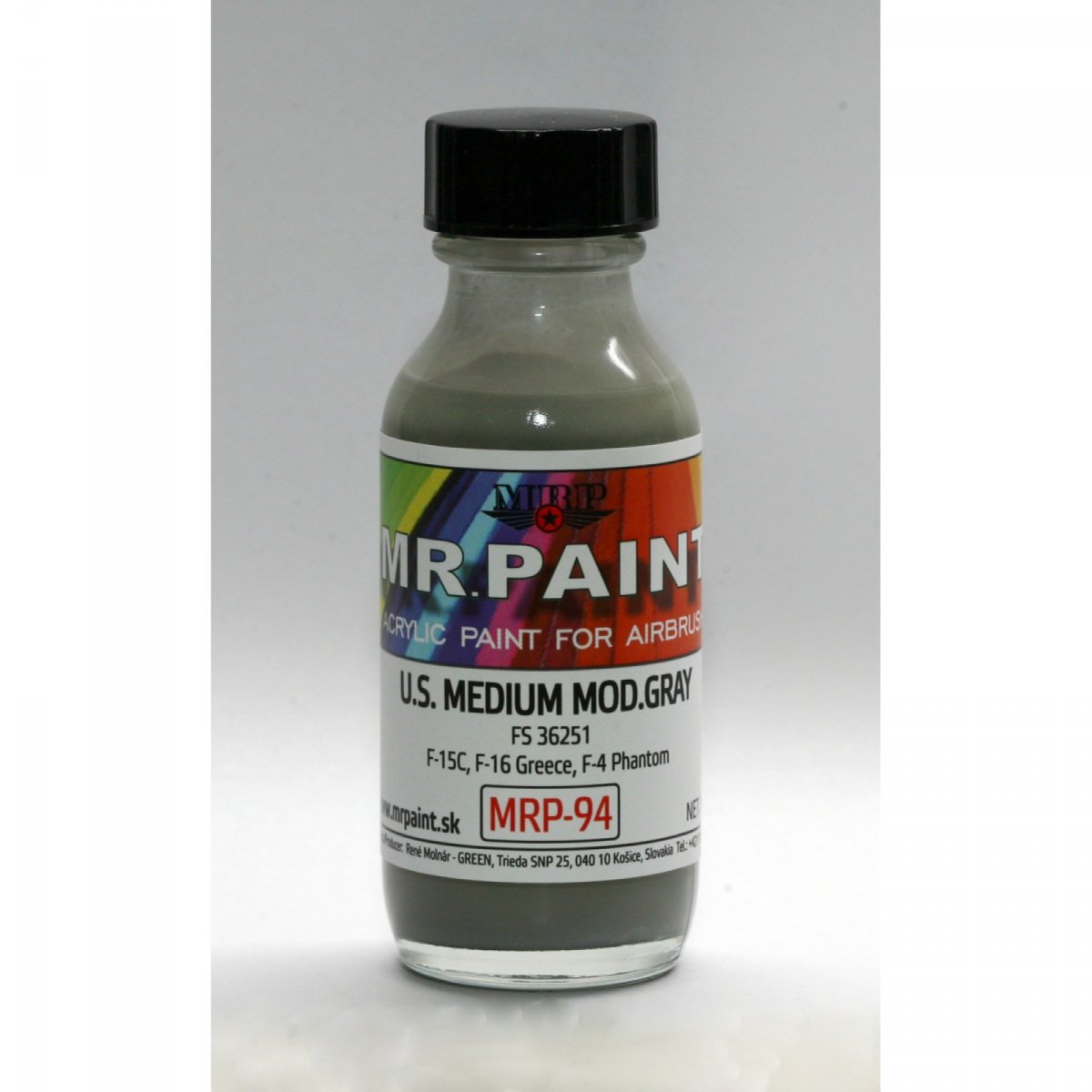 MR. Paint MRP-094 US MEDIUM MOD. GRAY FS36251 30ml – obrázek 2