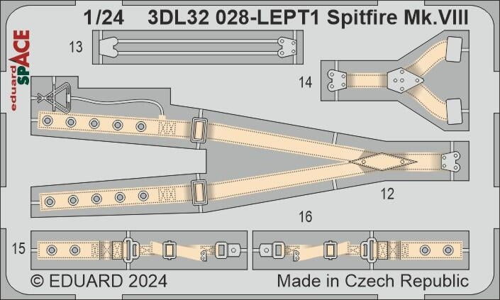 Eduard 3DL32028 Spitfire Mk.VIII SPACE AIRFIX 1/24 – imagen 4